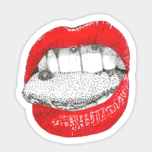 Playful lips Sticker